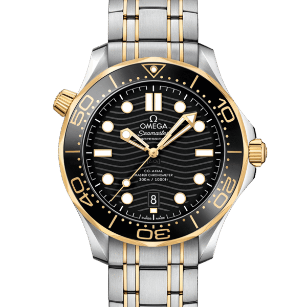 Seamaster Diver 300m Black yellow gold 42mm
