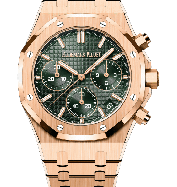 ROYAL OAK Pink Gold Khaki Green Dial CHRONOGRAPH 41mm