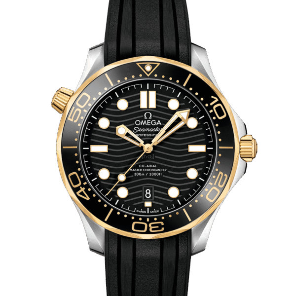 Seamaster Diver 300m Black yellow gold 42mm