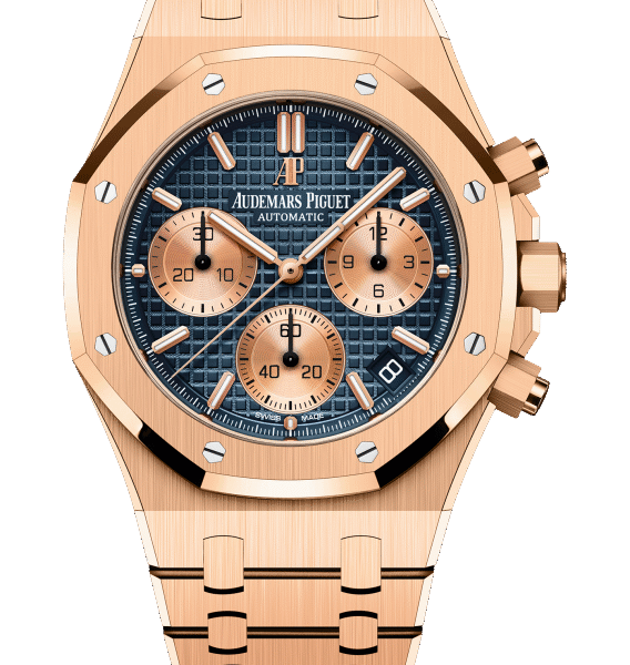 ROYAL OAK Pink Gold Blue Dial CHRONOGRAPH 41mm