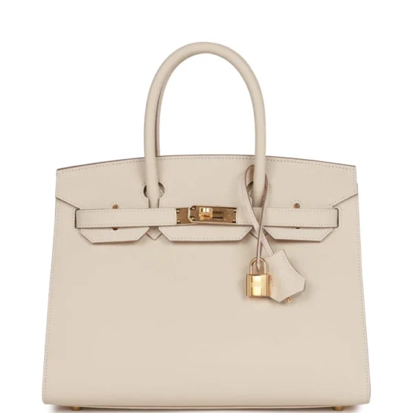 H Birkin Sellier 30 Craie Epsom Gold Hardware