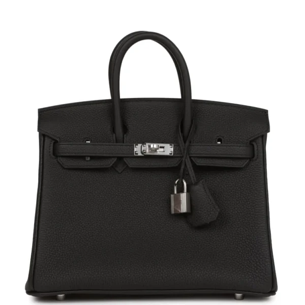 H Birkin 25 Black Togo Palladium Hardware
