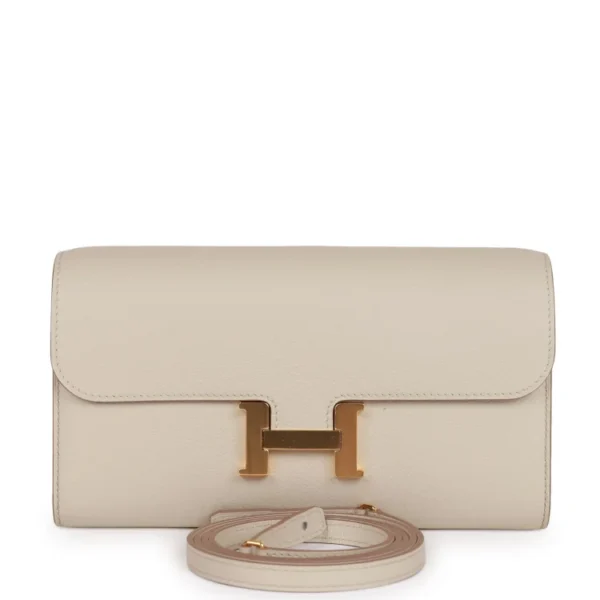 H Constance Wallet To Go Beton Evercolor Gold Hardware