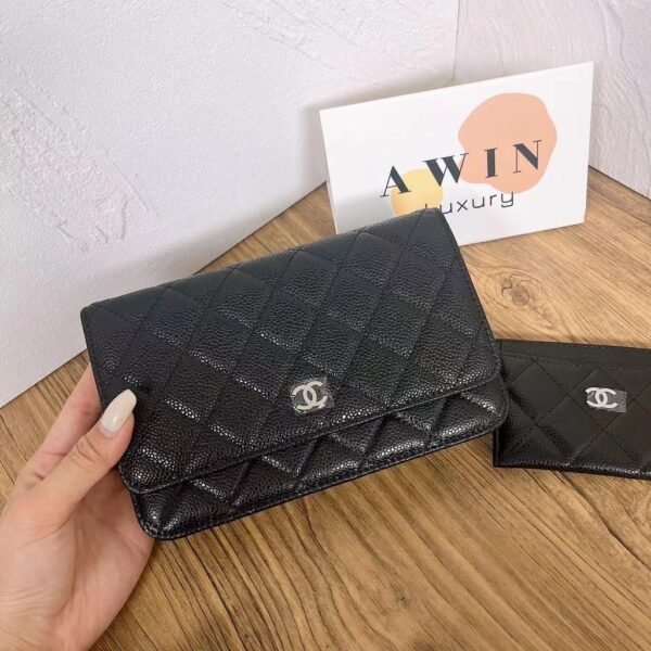 CHANEL WOC 18.5CM Cow leather chain bag Single Shoulder Messenger Bag